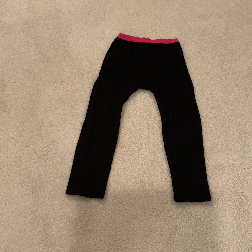 Tucker + Tate Black Leggings with Pink Trim